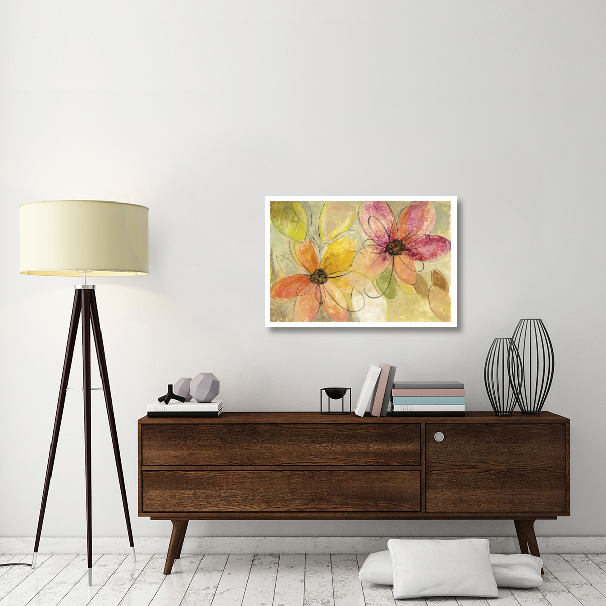 Neon Floral Crop -Paper Art-38&quotx26"