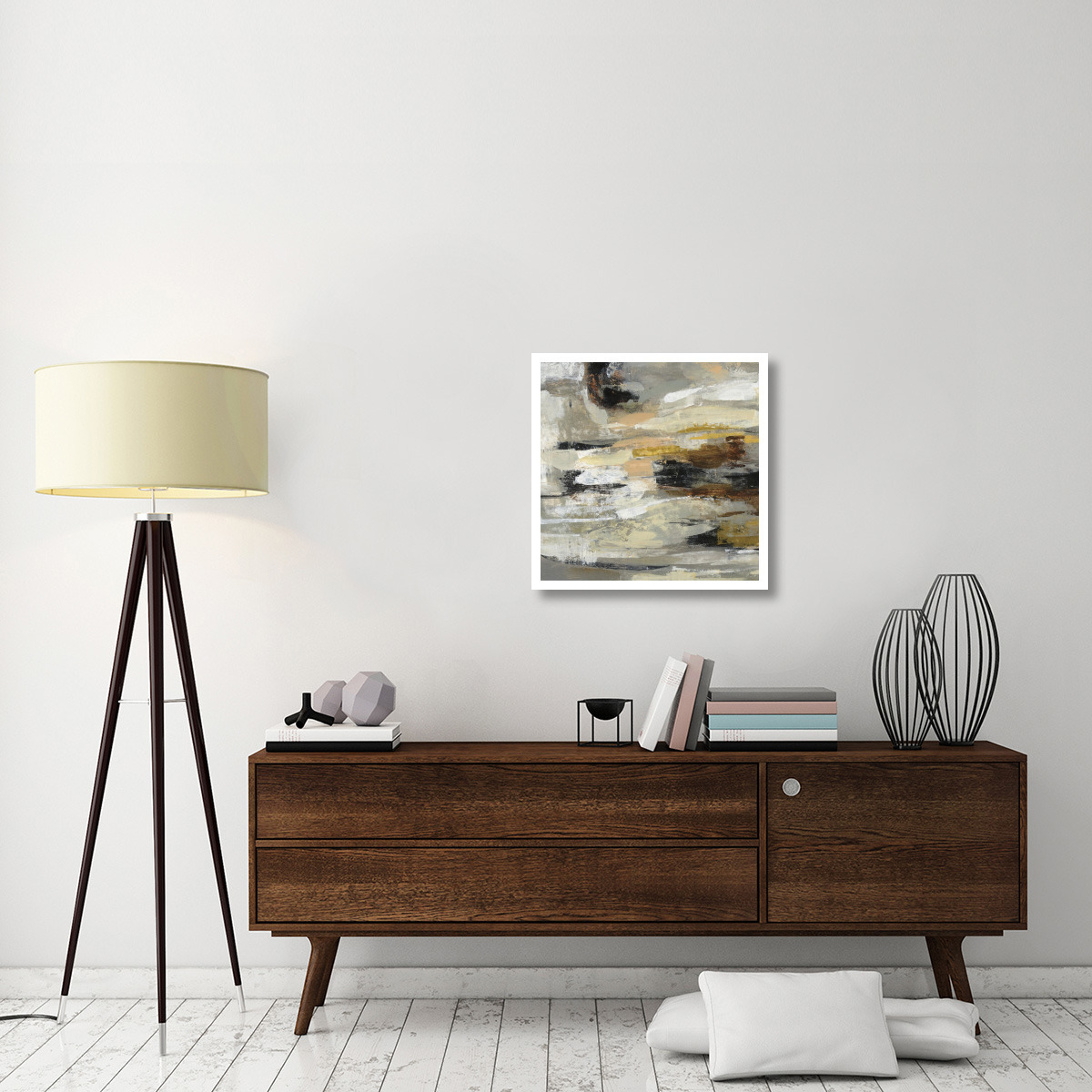Neutral Abstract II -Paper Art-26&quotx26"