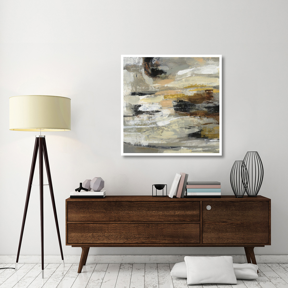Neutral Abstract II -Paper Art-42&quotx42"