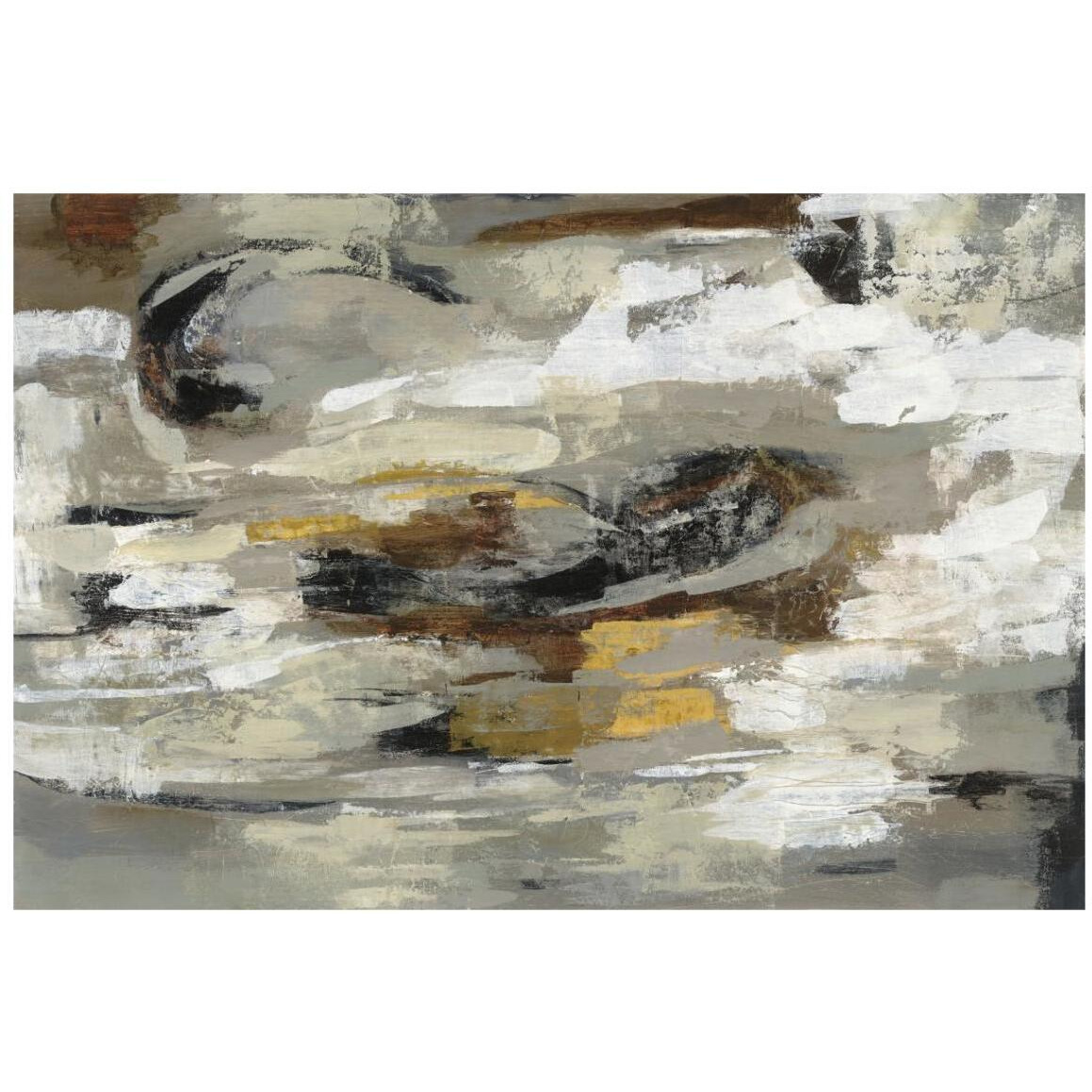 Neutral Abstract Gray -Paper Art-20&quotx14"