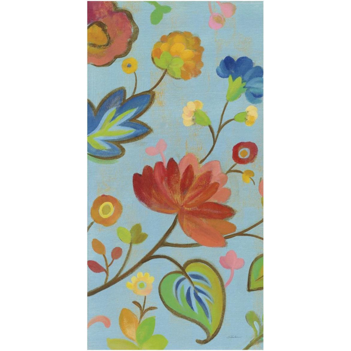 Folk Song Floral II -Paper Art-32&quotx62"