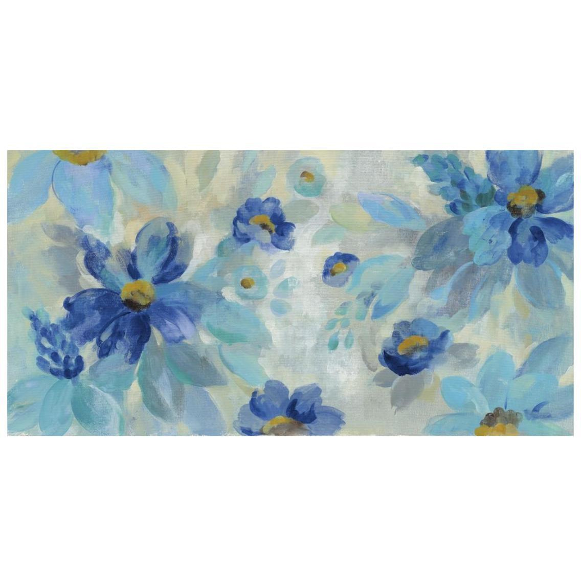 Blue Flowers Whisper I -Paper Art-26&quotx14"