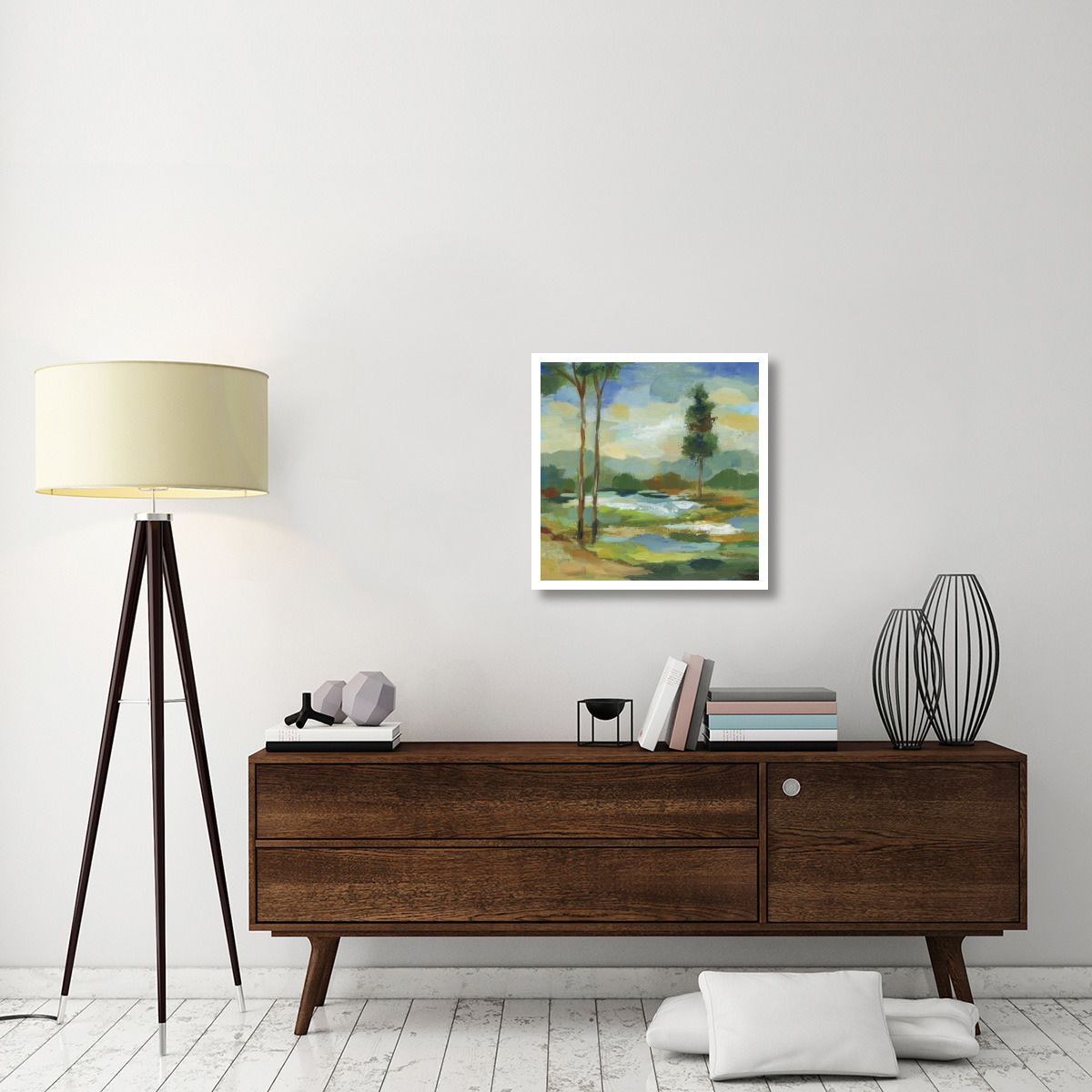Early Spring Landscape I -Paper Art-26&quotx26"