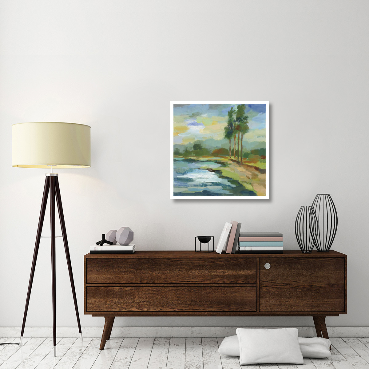 Early Spring Landscape II -Paper Art-32&quotx32"