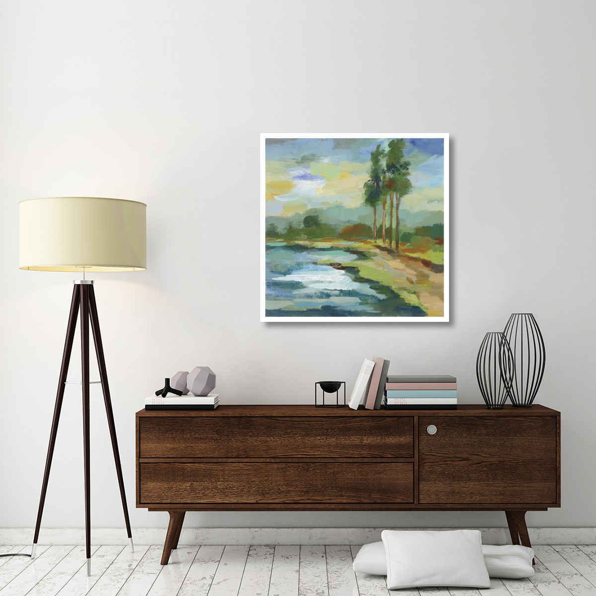 Early Spring Landscape II -Paper Art-38&quotx38"