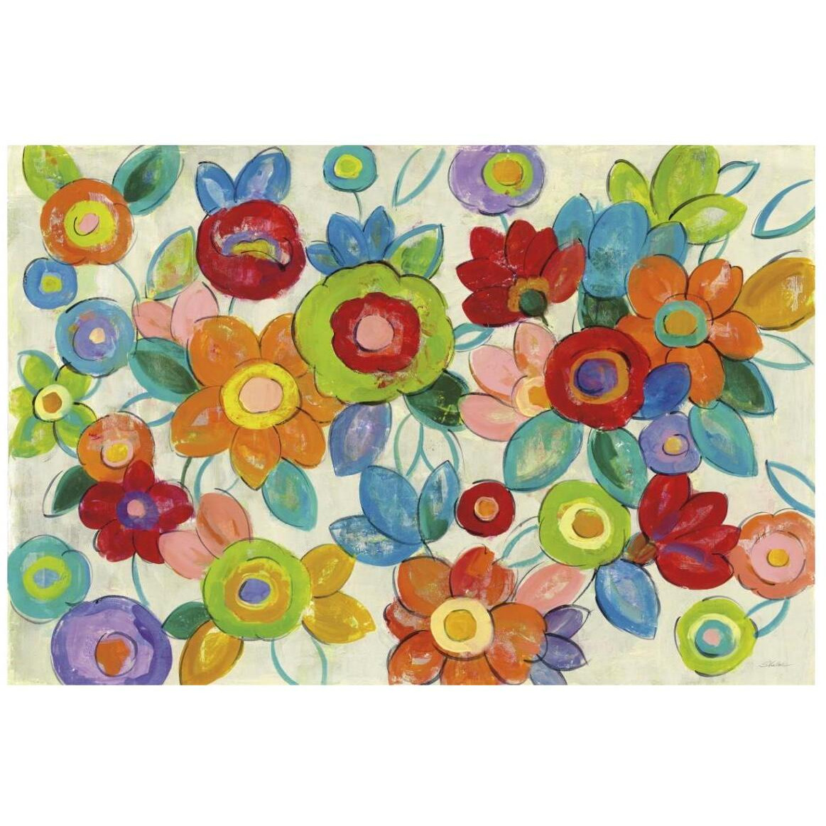 Decorative Flowers Bright Crop -Paper Art-20&quotx14"