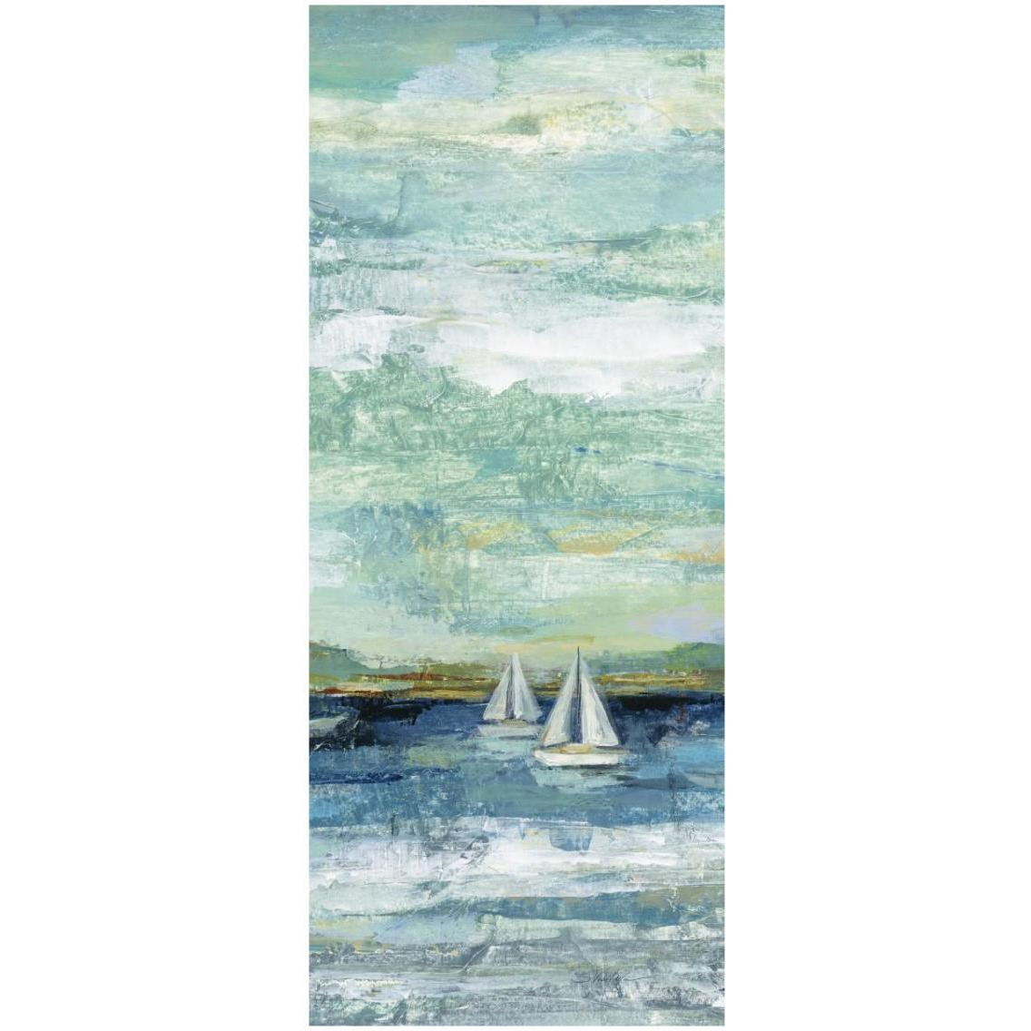 Calm Lake Panel II -Paper Art-14&quotx32"