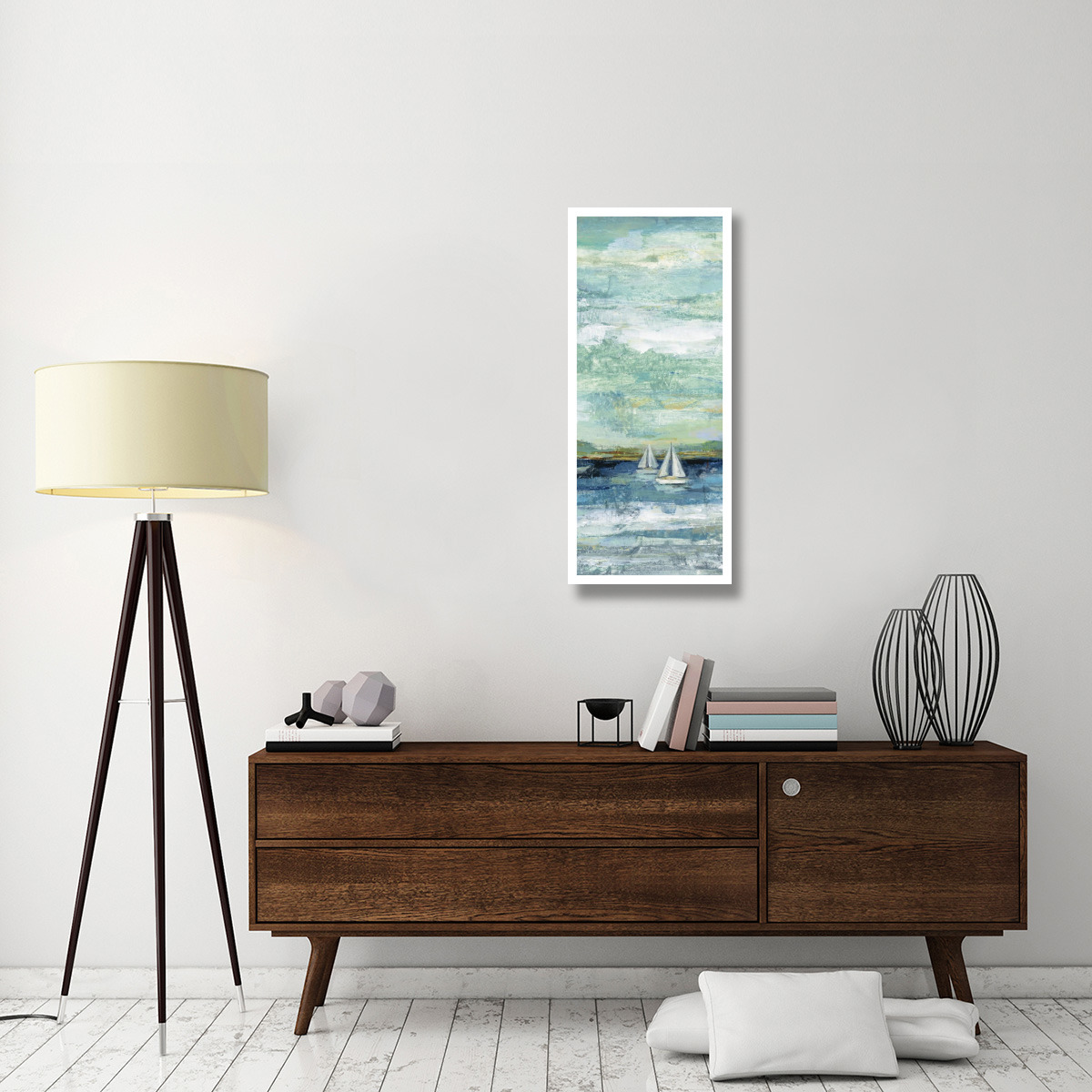 Calm Lake Panel II -Paper Art-18&quotx42"