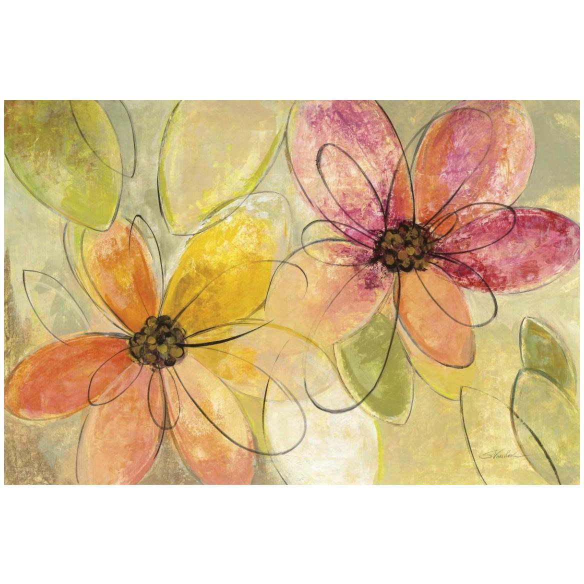 Neon Floral v2 -Paper Art-50&quotx34"