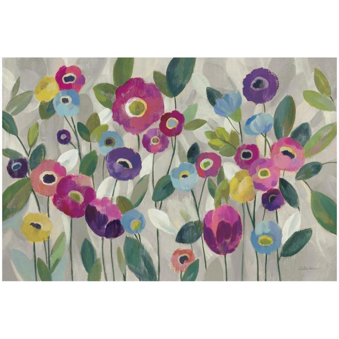 Fairy Tale Flowers V Pink -Paper Art-20&quotx14"