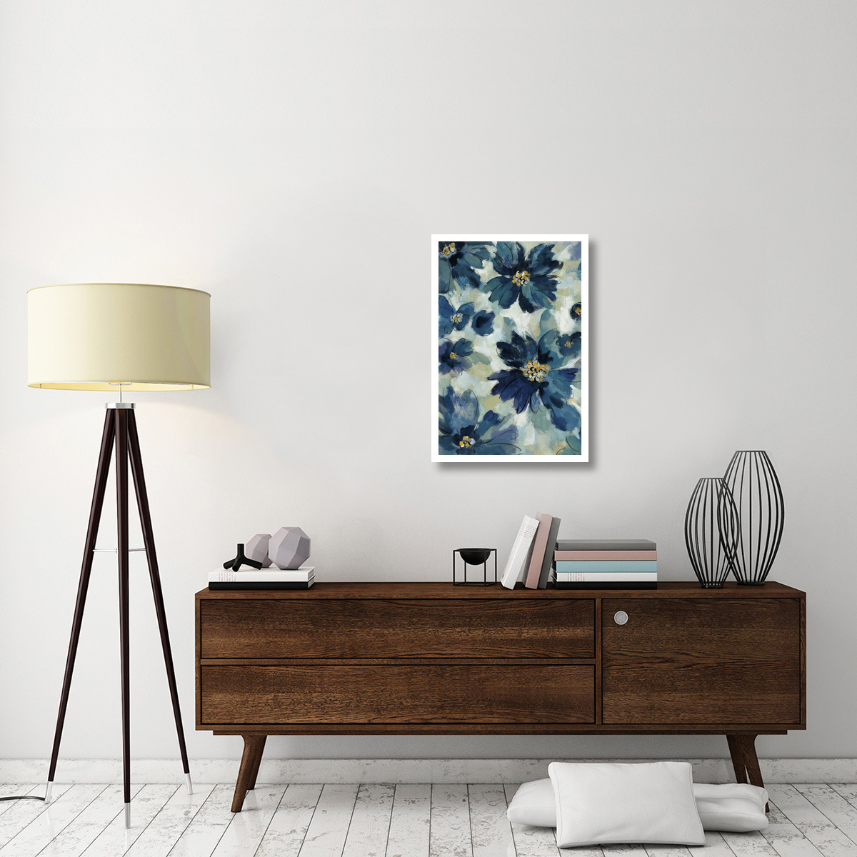 Inky Floral I Crop -Paper Art-22&quotx32"