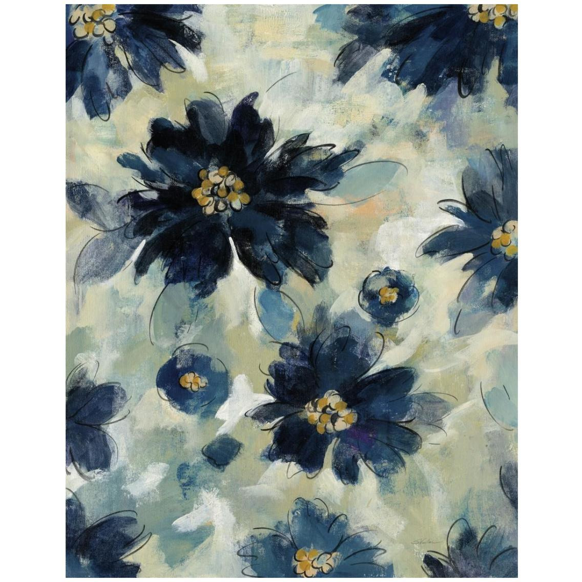 Inky Floral II -Paper Art-24&quotx30"