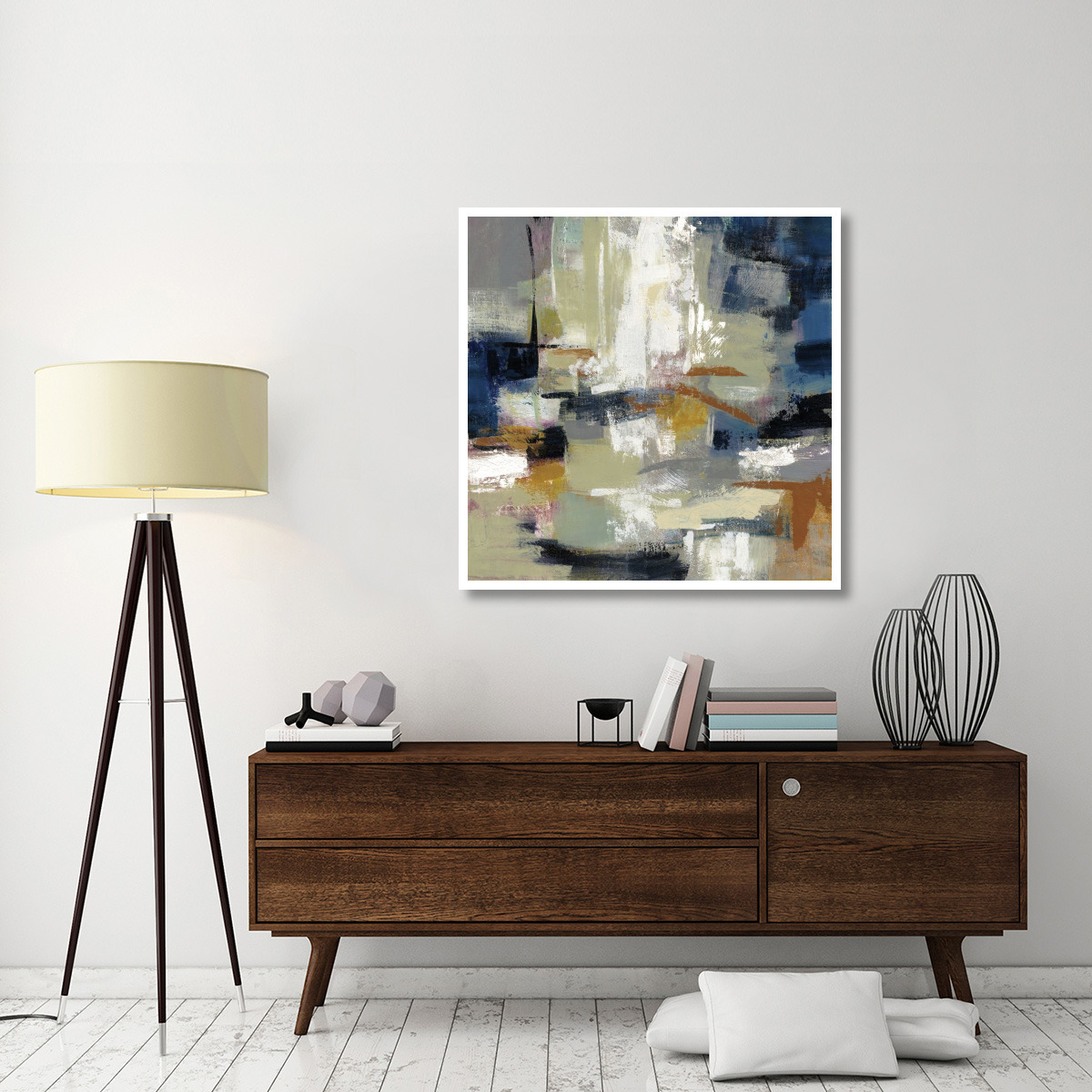 Full Moon II with White -Paper Art-42&quotx42"