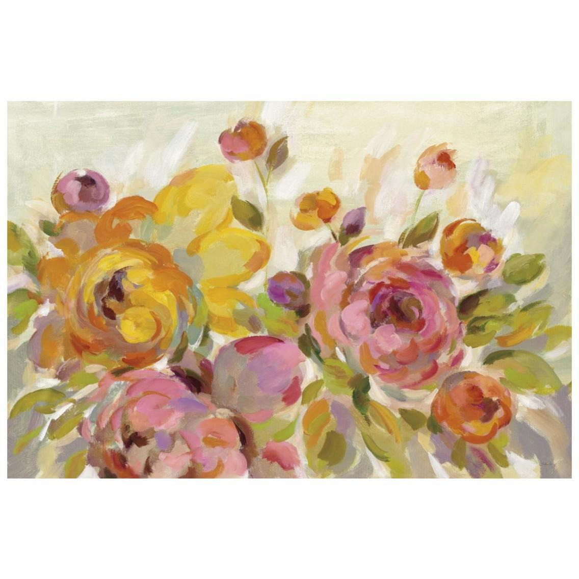 Brushy Peonies -Paper Art-26&quotx18"
