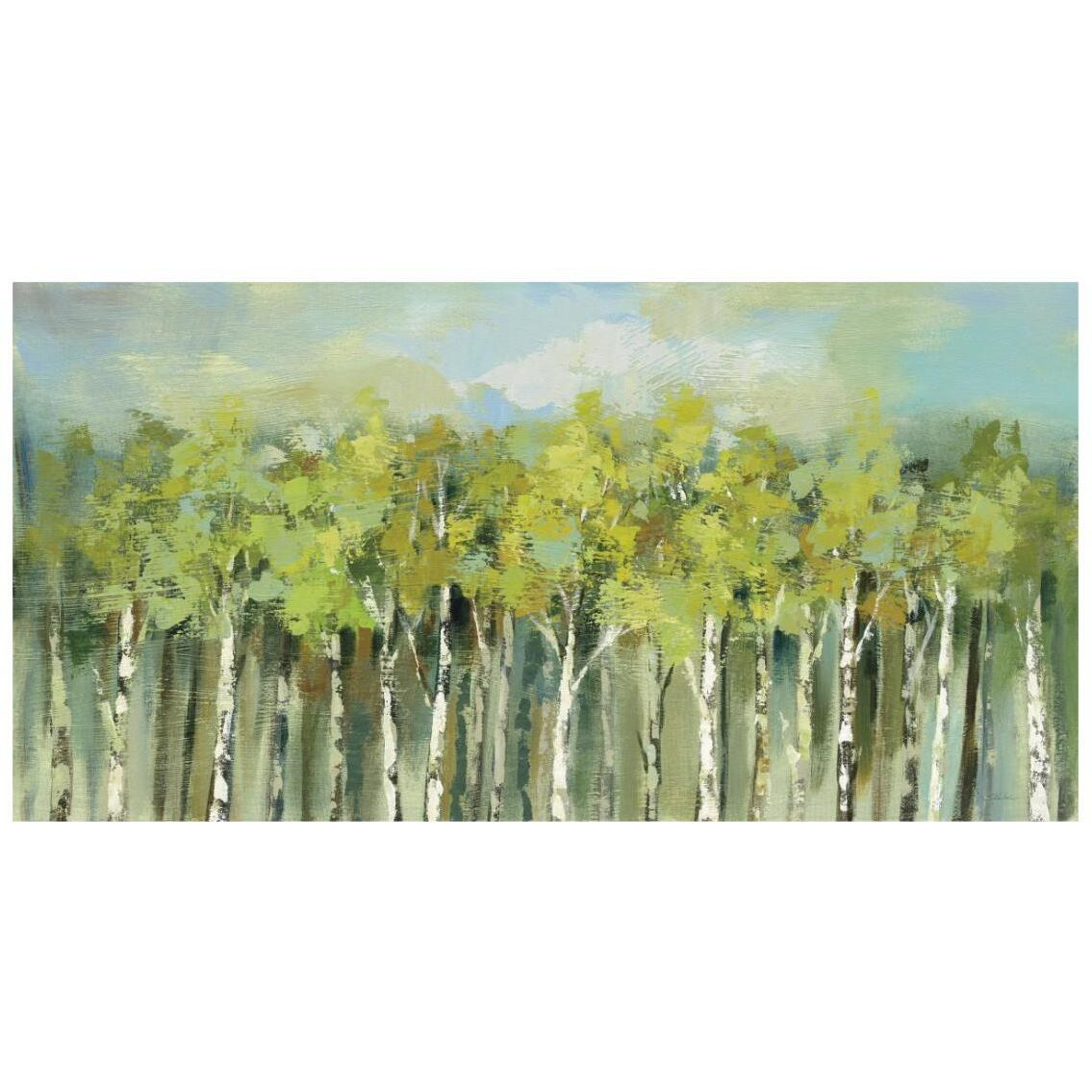 April Tree Tops -Paper Art-26&quotx14"
