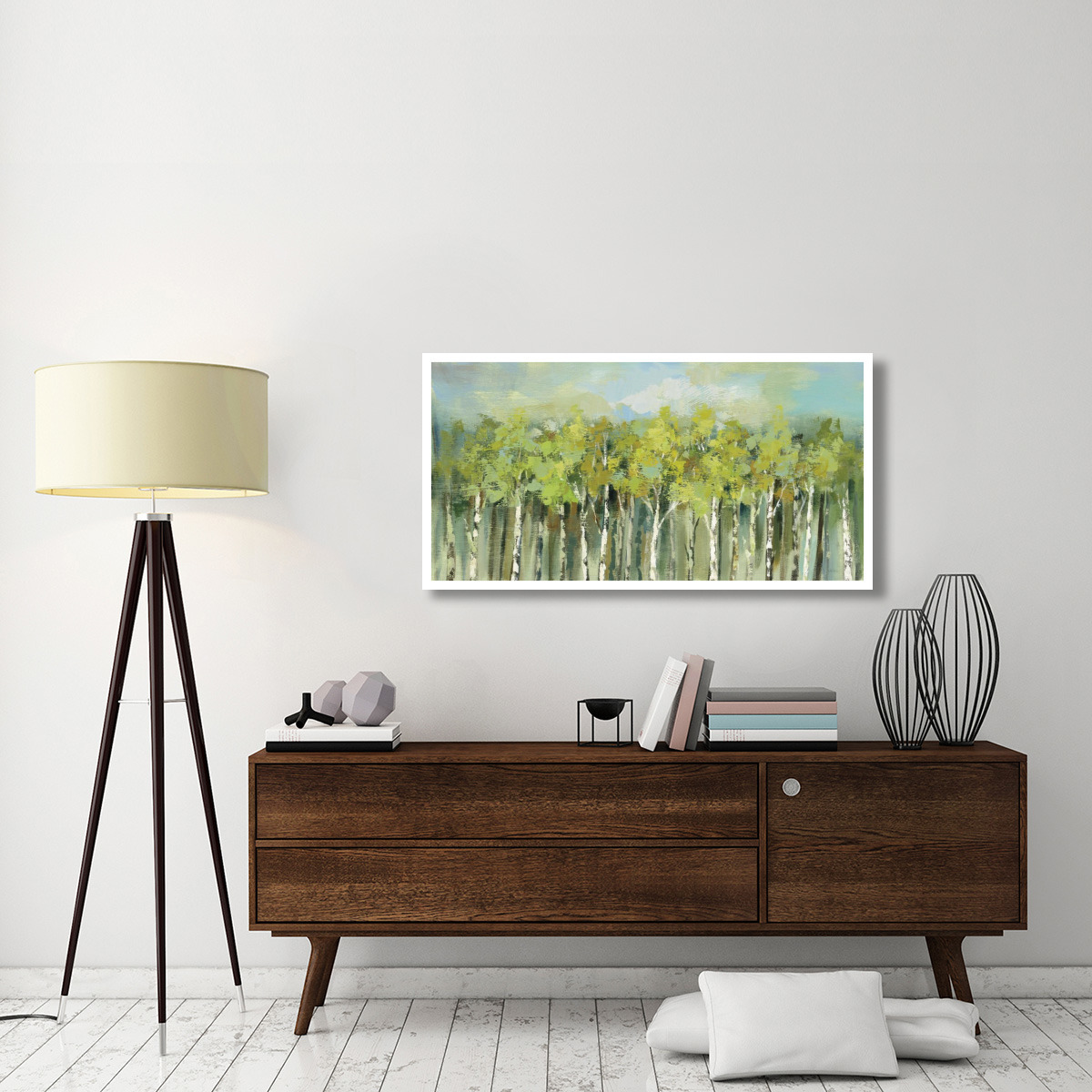 April Tree Tops -Paper Art-50&quotx26"