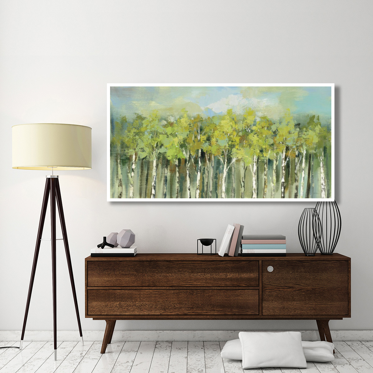 April Tree Tops -Paper Art-74&quotx38"