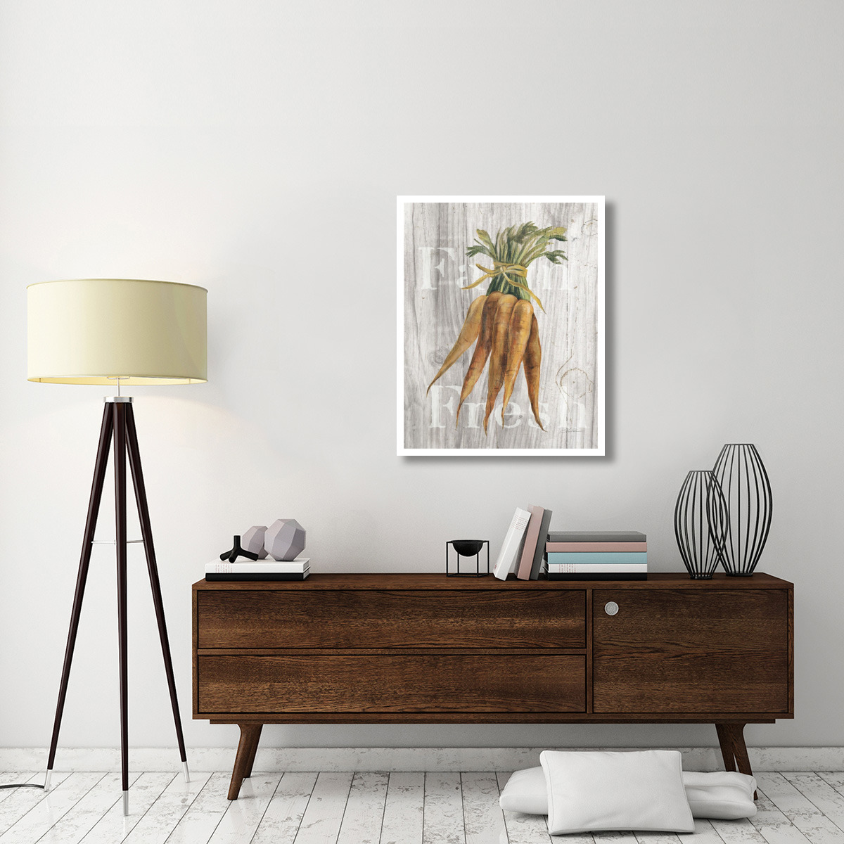 Market Vegetables I on Wood -Paper Art-30&quotx37"