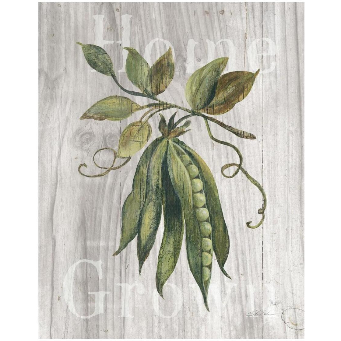 Market Vegetables II on Wood -Paper Art-22&quotx26"