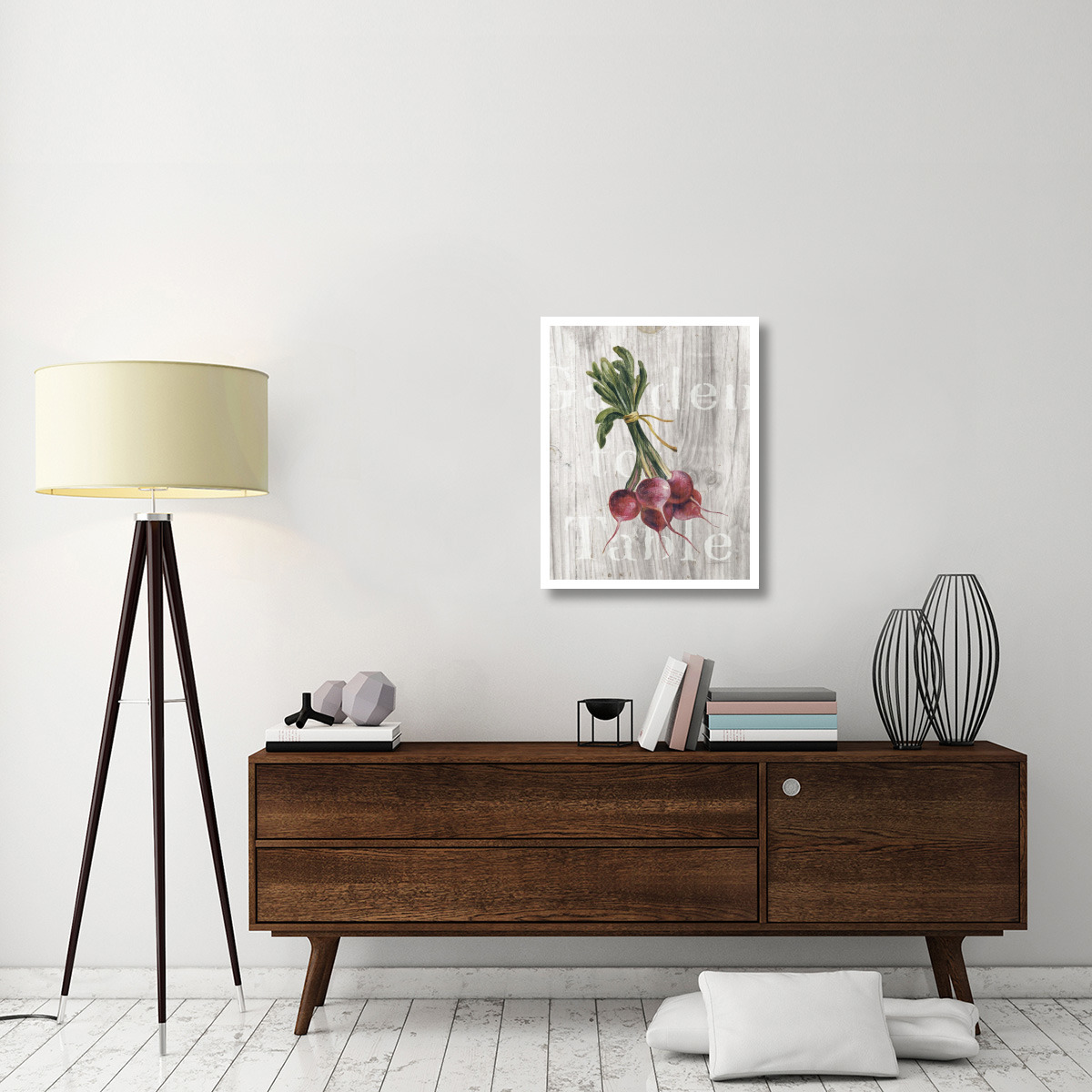 Market Vegetables III on Wood -Paper Art-24&quotx30"
