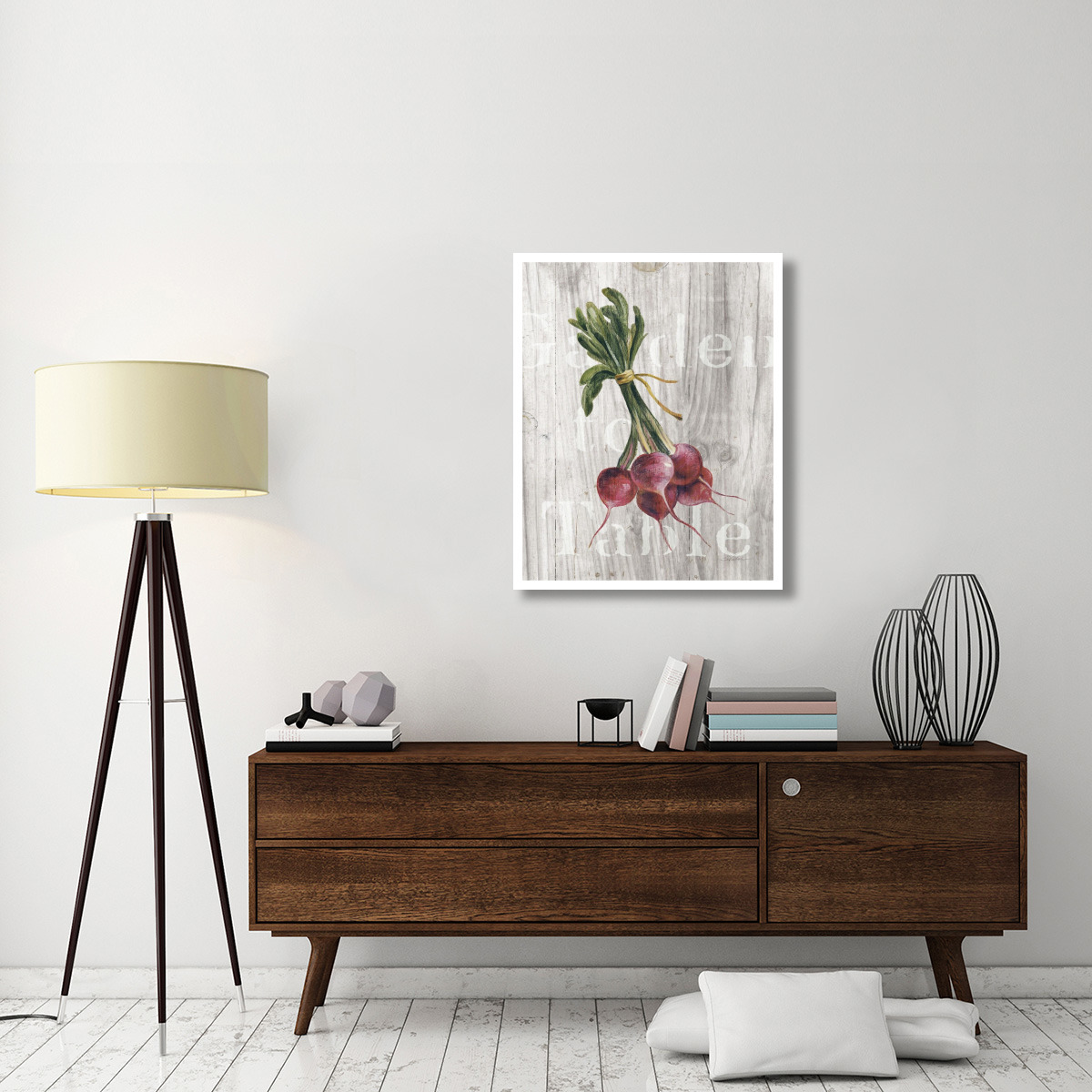 Market Vegetables III on Wood -Paper Art-30&quotx37"