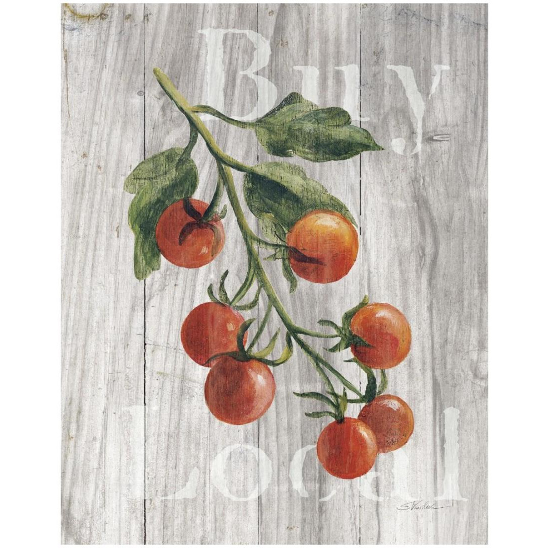 Market Vegetables IV on Wood -Paper Art-18&quotx22"