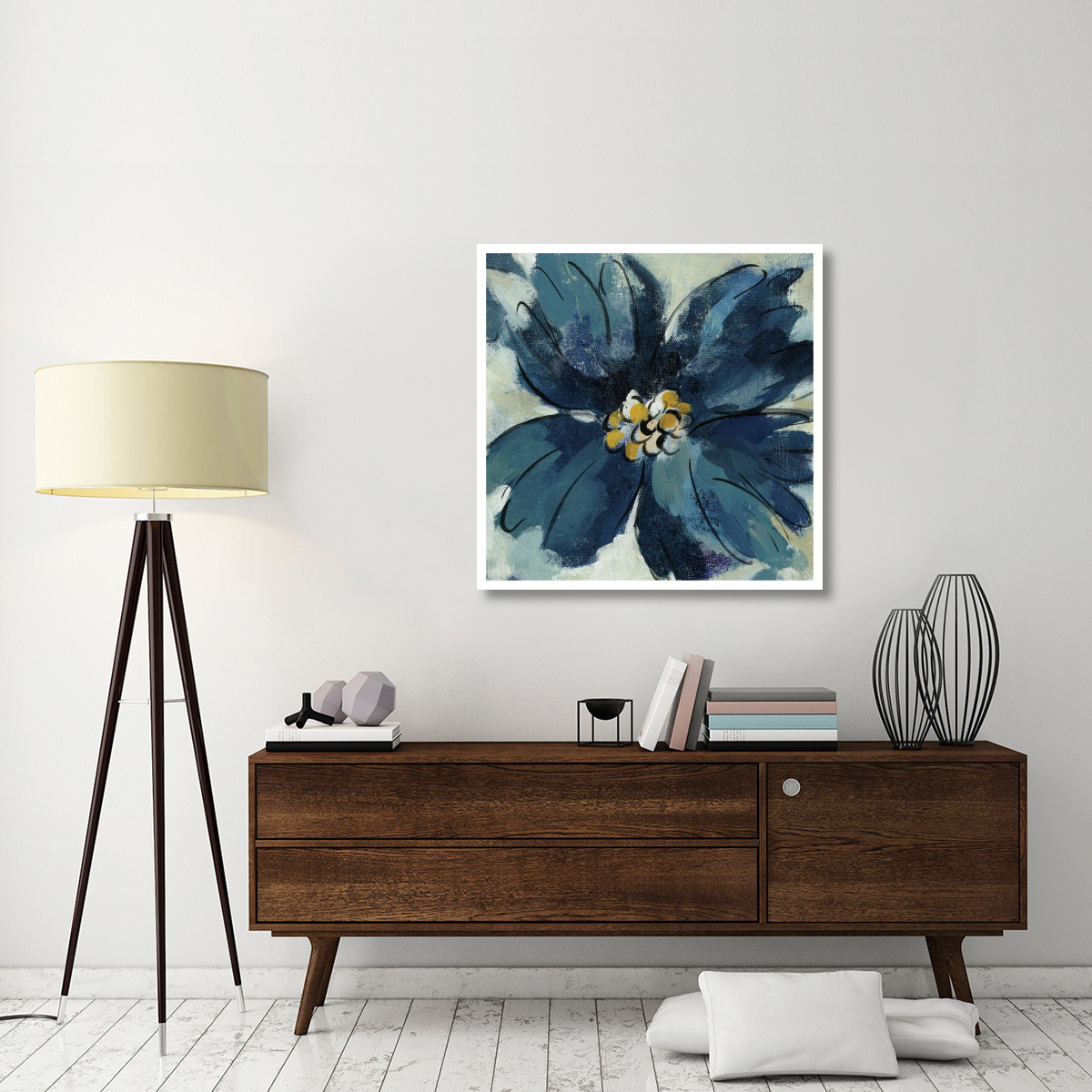 Inky Floral II -Paper Art-38&quotx38"