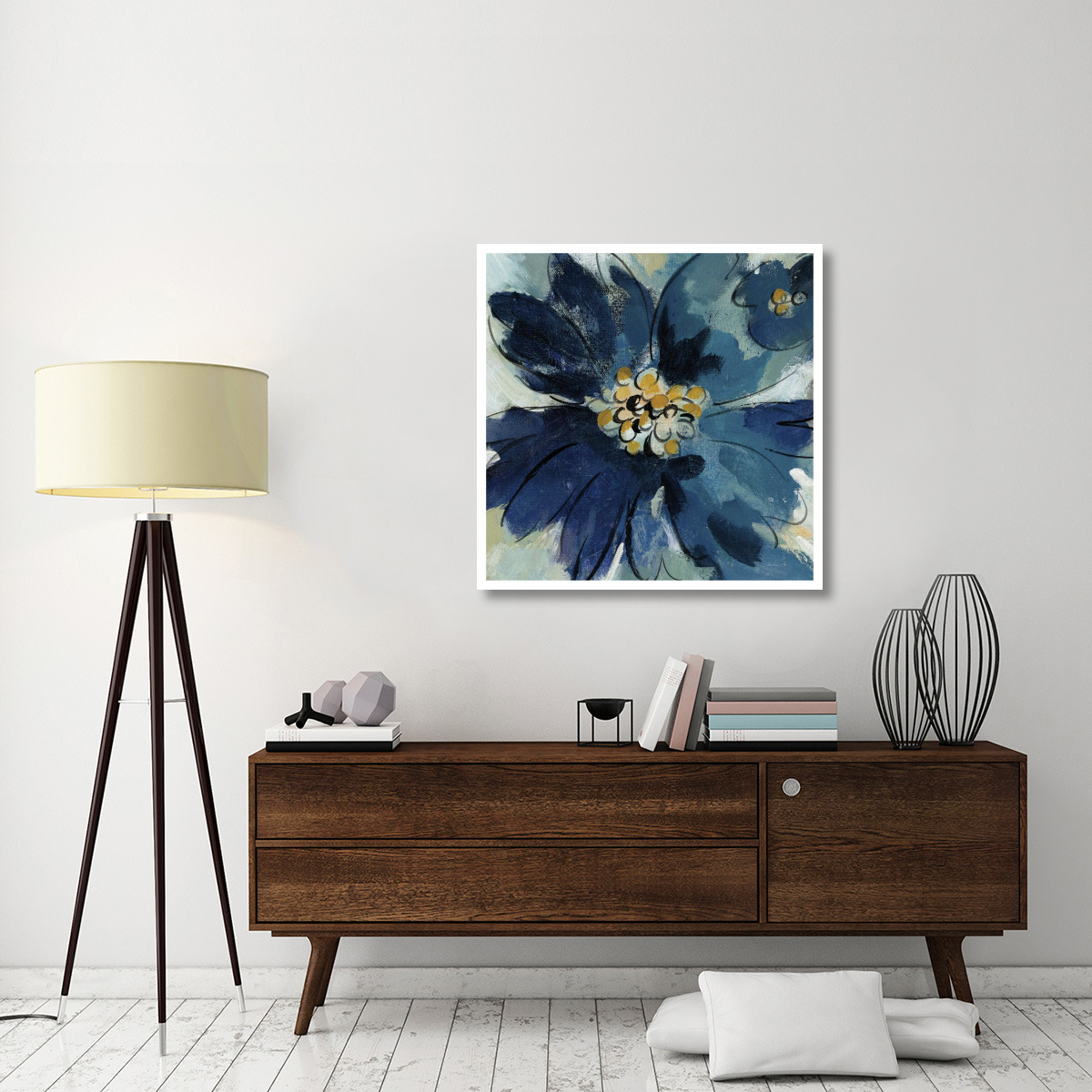 Inky Floral III -Paper Art-38&quotx38"