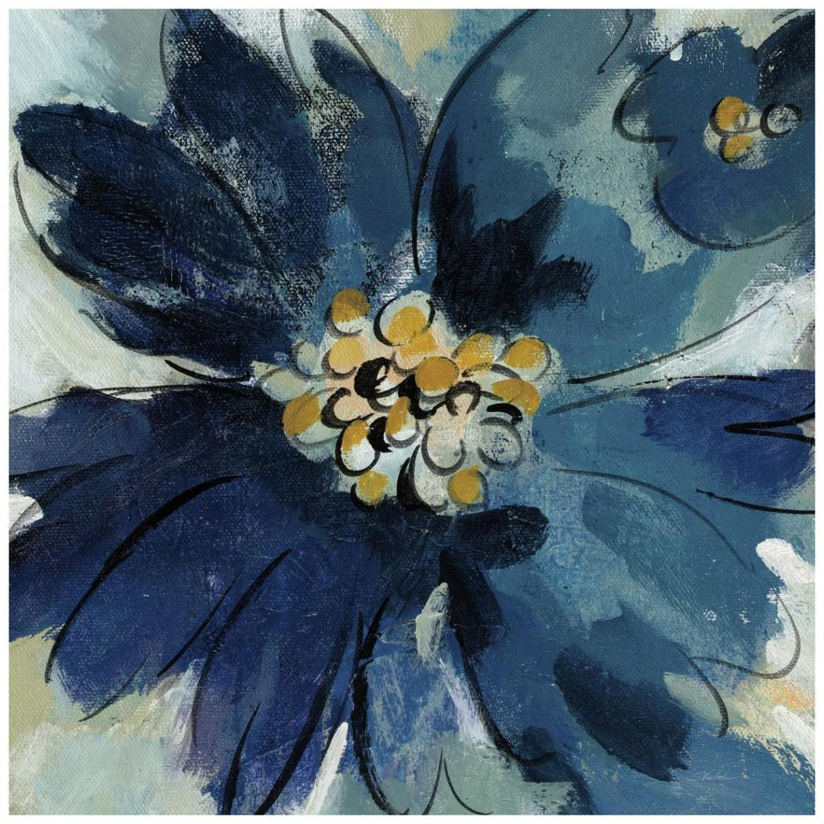 Inky Floral III -Paper Art-42&quotx42"