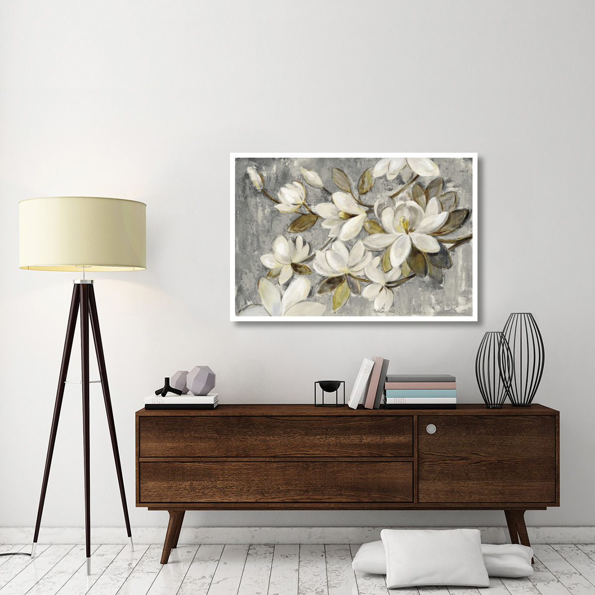 Magnolia Simplicity Neutral Gray -Paper Art-50&quotx34"