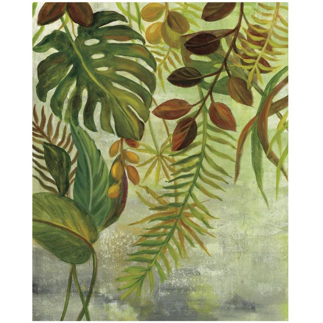 Tropical Greenery I -Paper Art-18&quotx22"
