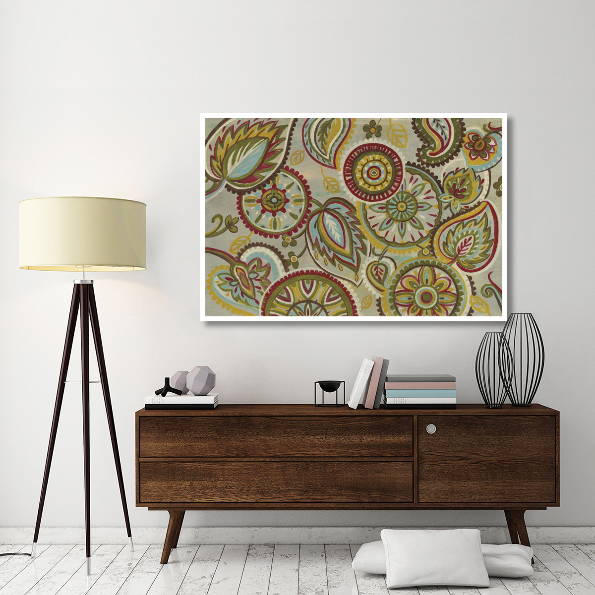 Elegant Mandalas Dark Green -Paper Art-62&quotx42"