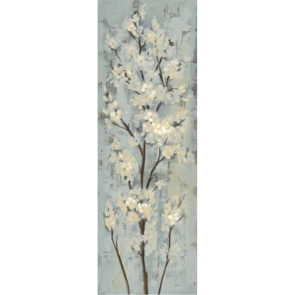 Almond Branch II on Light Blue -Paper Art-14&quotx38"