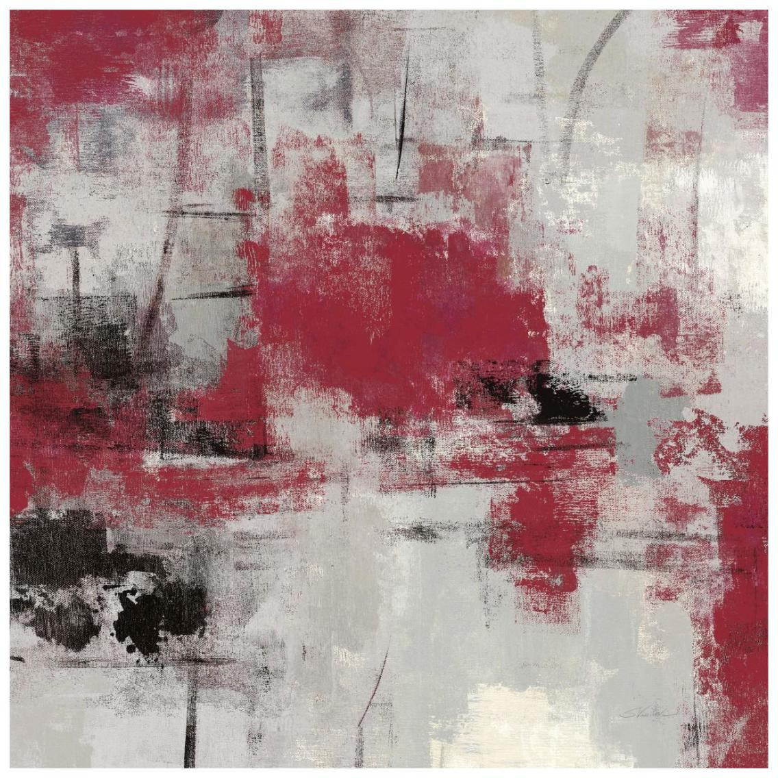 Stone Gardens III Red -Paper Art-26&quotx26"