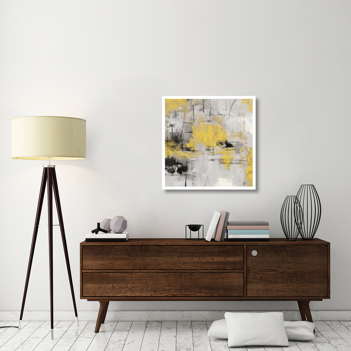 Stone Gardens III Yellow -Paper Art-32&quotx32"