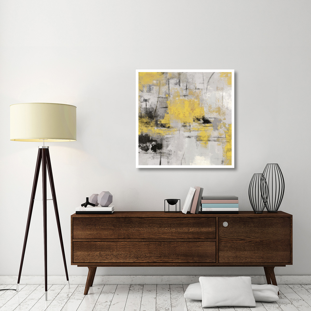 Stone Gardens III Yellow -Paper Art-38&quotx38"