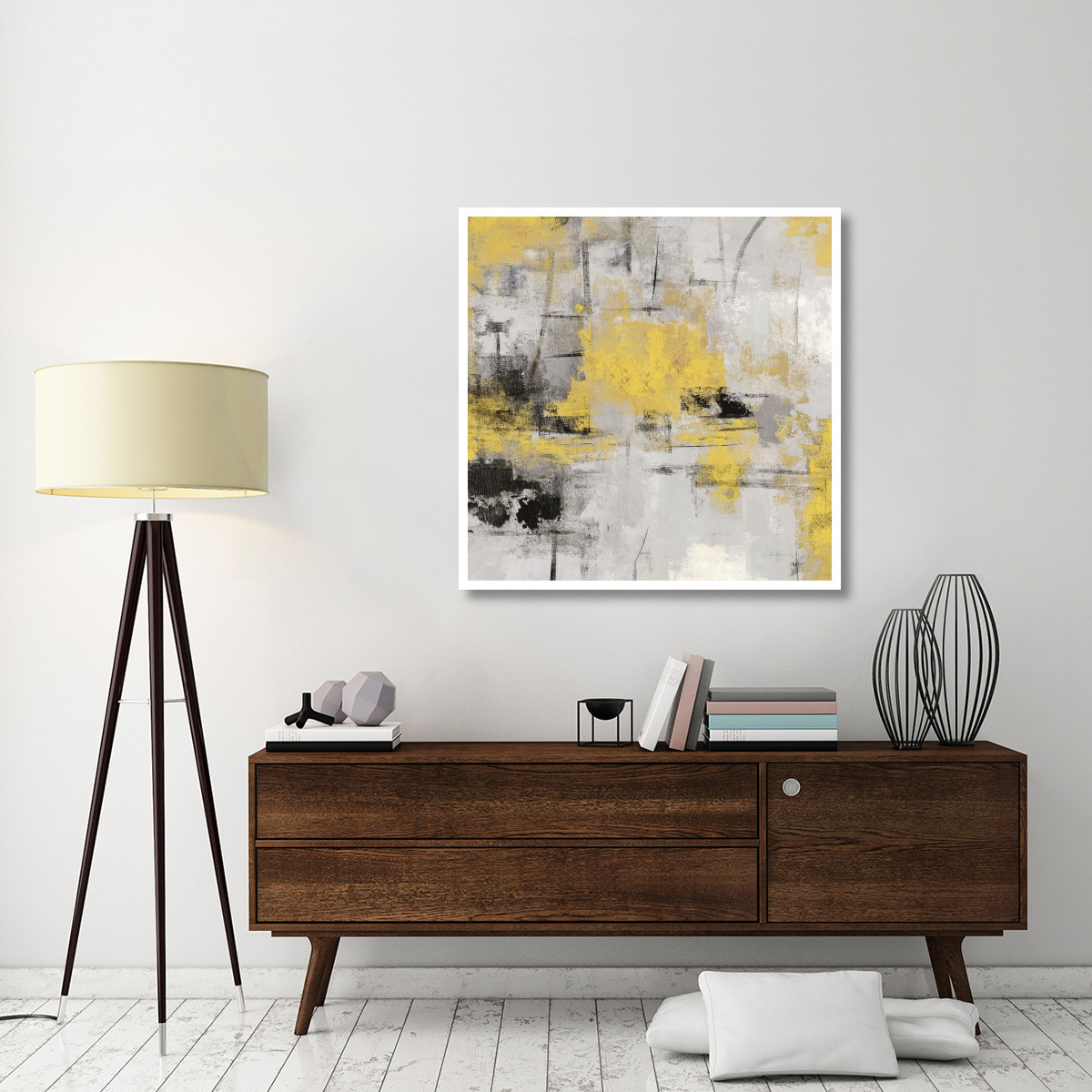 Stone Gardens III Yellow -Paper Art-42&quotx42"