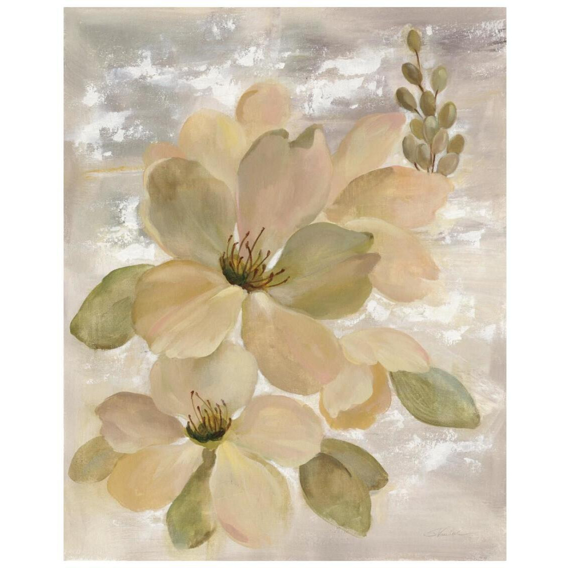 White on White Floral II -Paper Art-22&quotx26"
