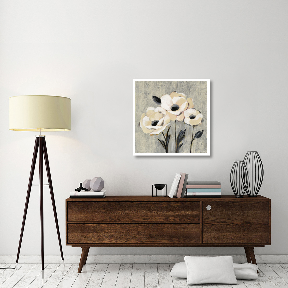 Graphic Floral I -Paper Art-32&quotx32"
