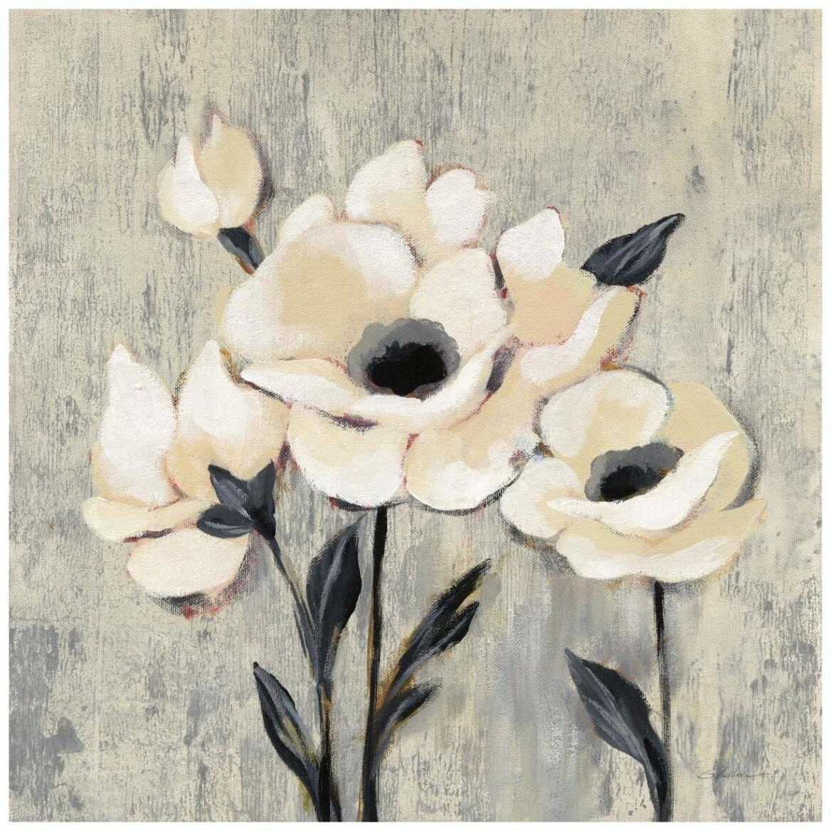 Graphic Floral II -Paper Art-42&quotx42"