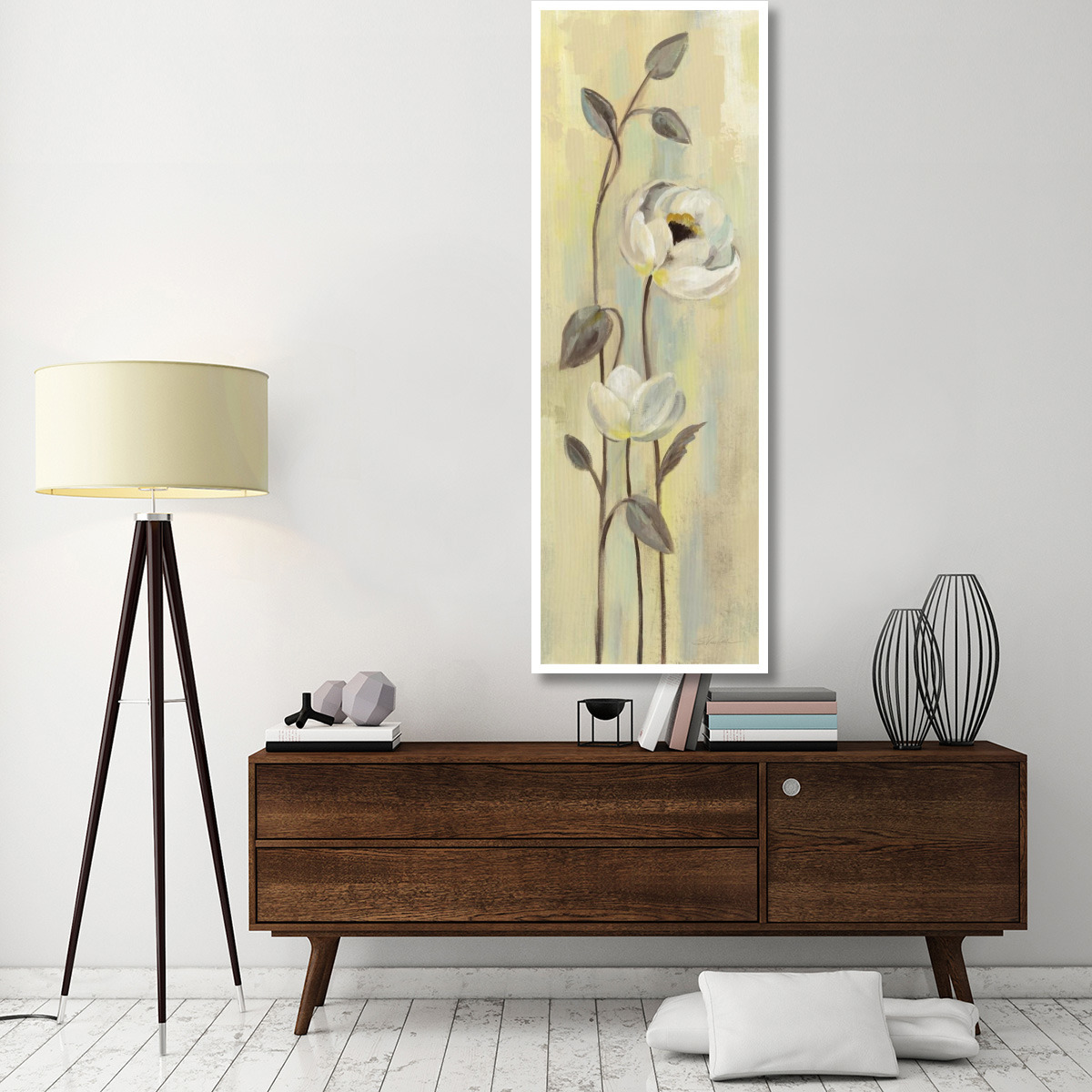 Neutral Anemone Branches I -Paper Art-26&quotx74"