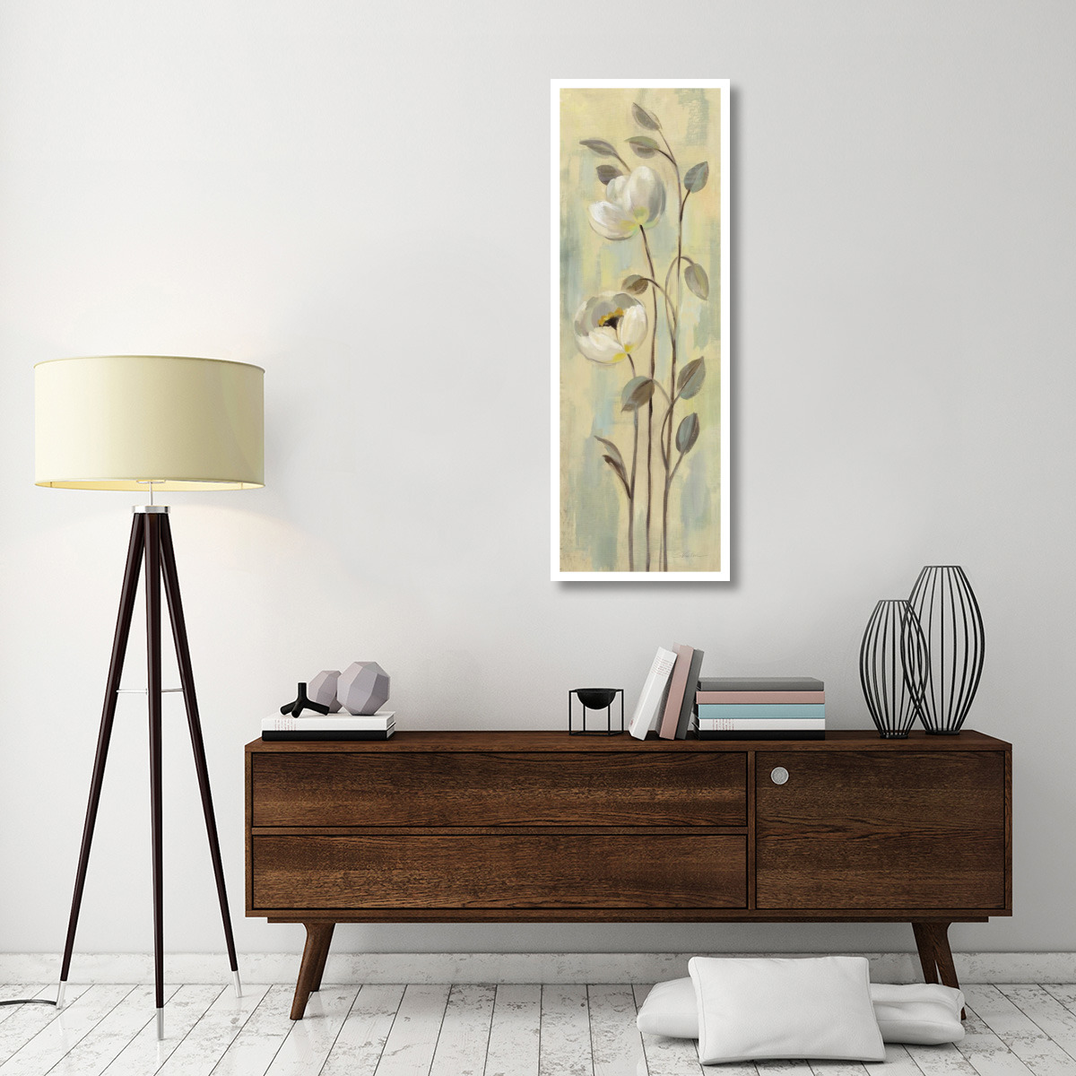 Neutral Anemone Branches II -Paper Art-20&quotx56"