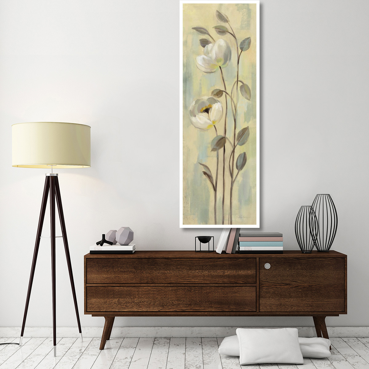 Neutral Anemone Branches II -Paper Art-26&quotx74"