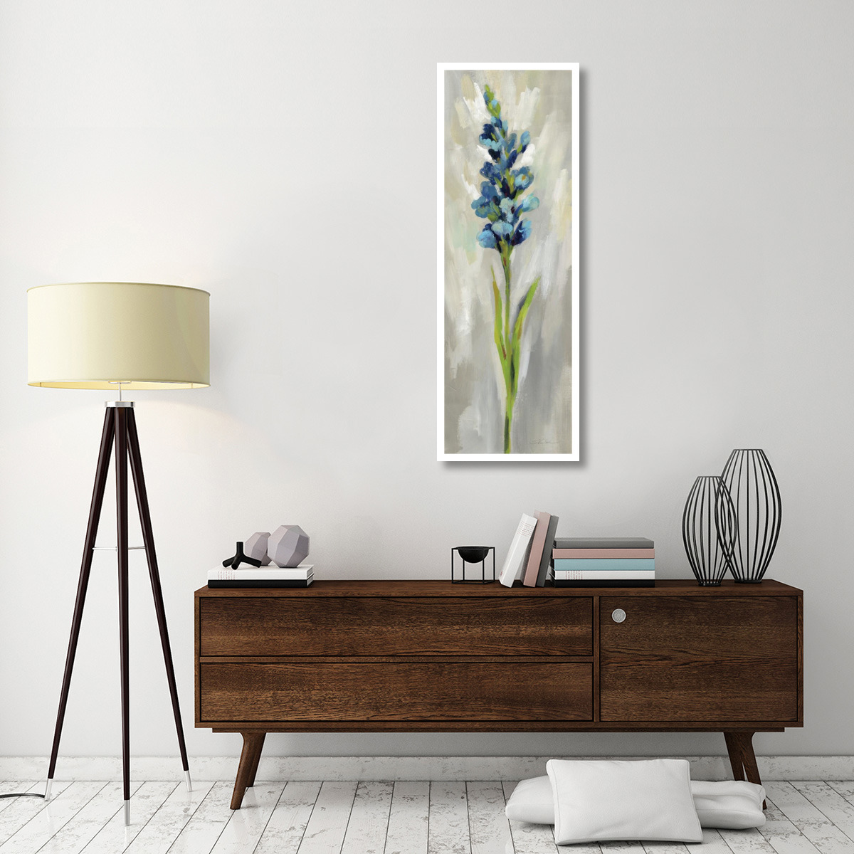 Single Stem Flower I Crop -Paper Art-20&quotx56"