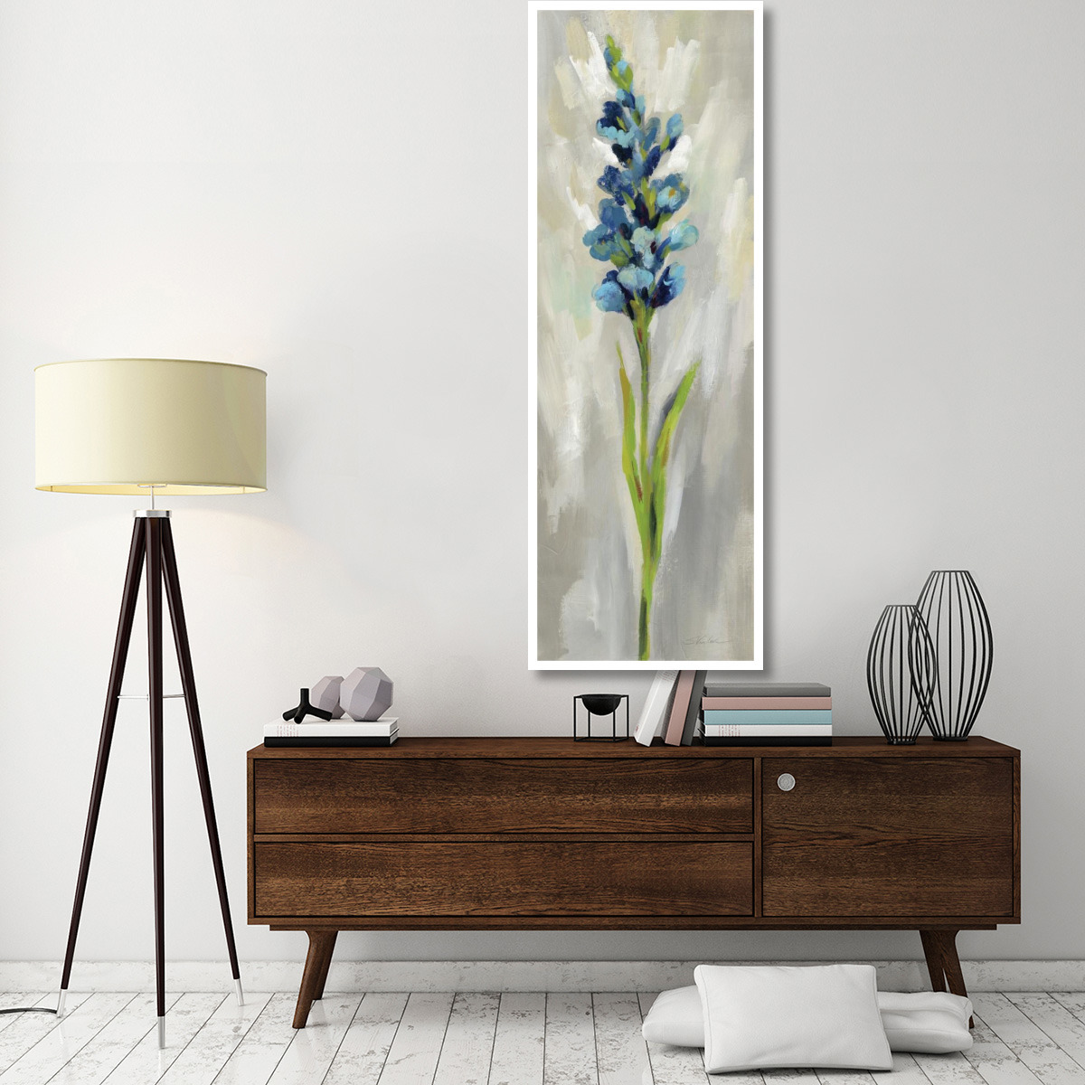 Single Stem Flower I Crop -Paper Art-26&quotx74"