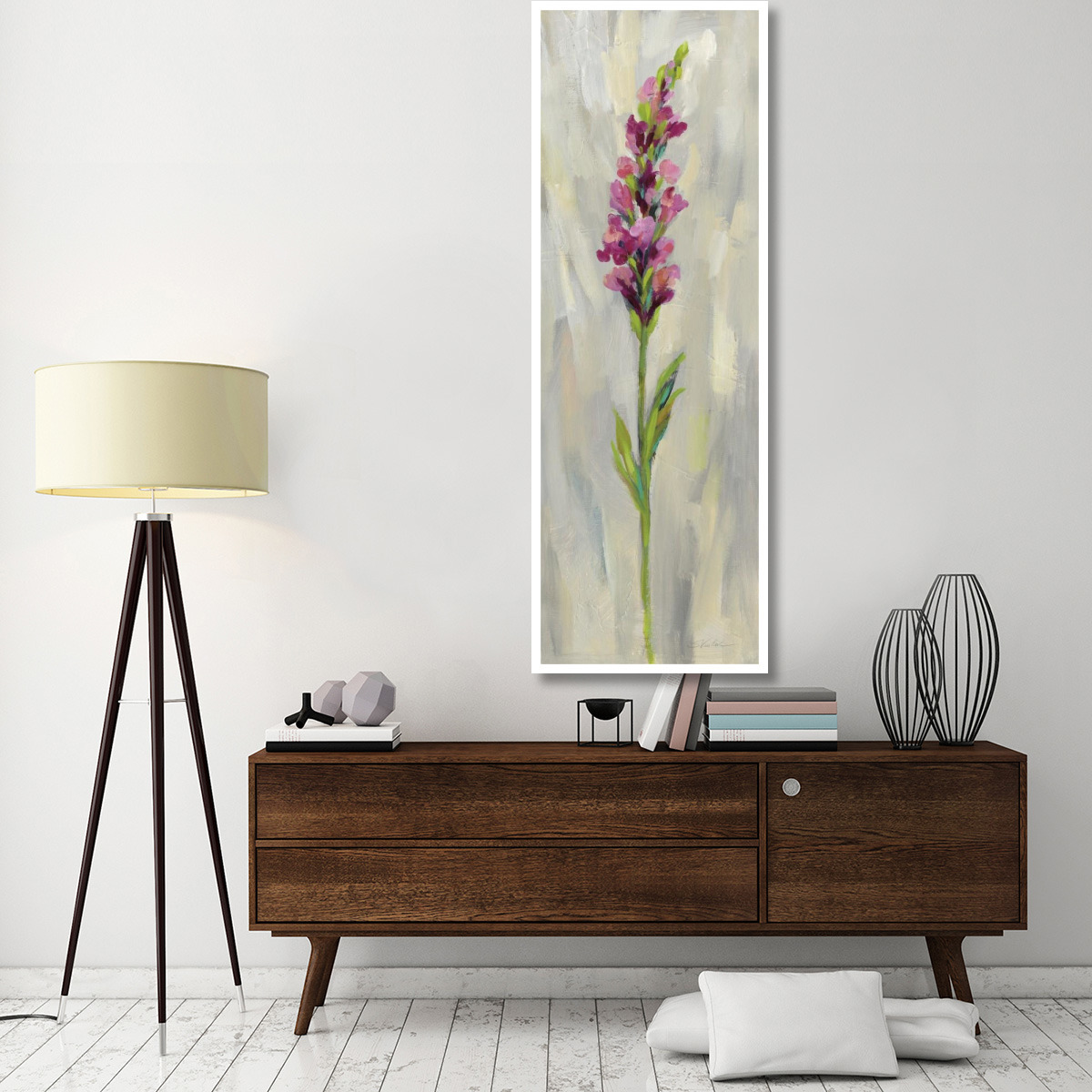 Single Stem Flower IV -Paper Art-26&quotx74"