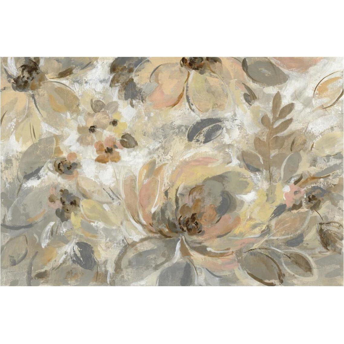 Ivory Floral -Paper Art-38&quotx26"
