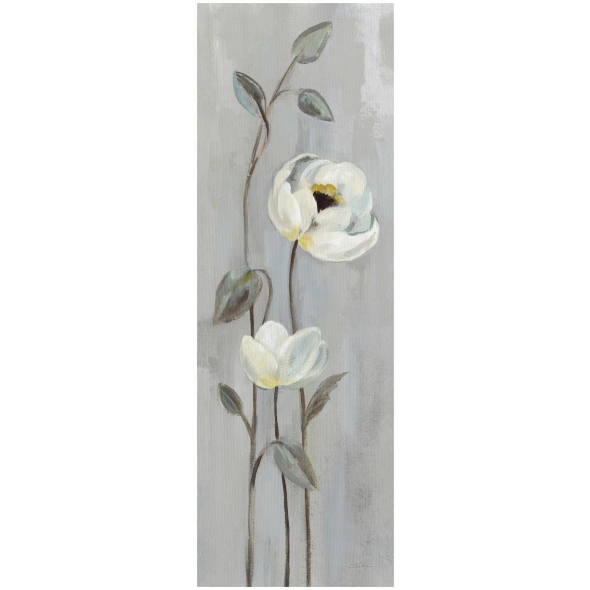 Neutral Anemone Branches I on Gray -Paper Art-20&quotx56"