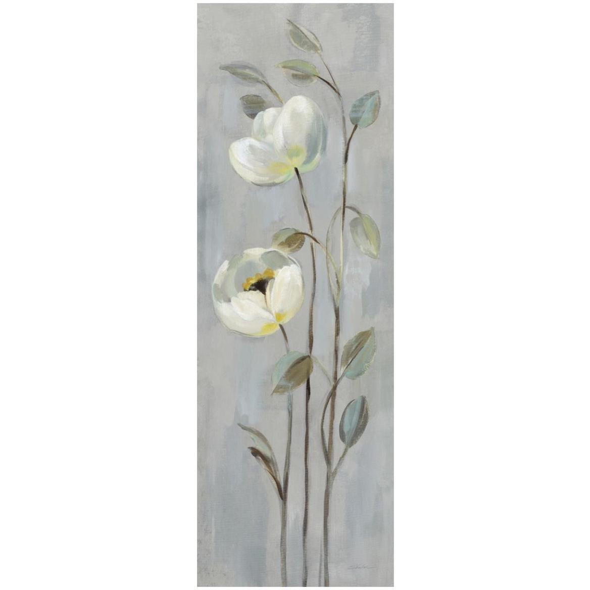 Neutral Anemone Branches II on Gray -Paper Art-20&quotx56"