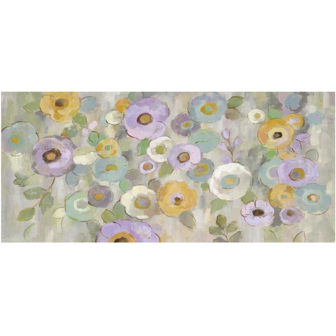 Fog and Flowers I Purple -Paper Art-46&quotx21.8"